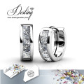 Destin bijoux cristal de Swarovski Round Hoop boucles d’oreilles